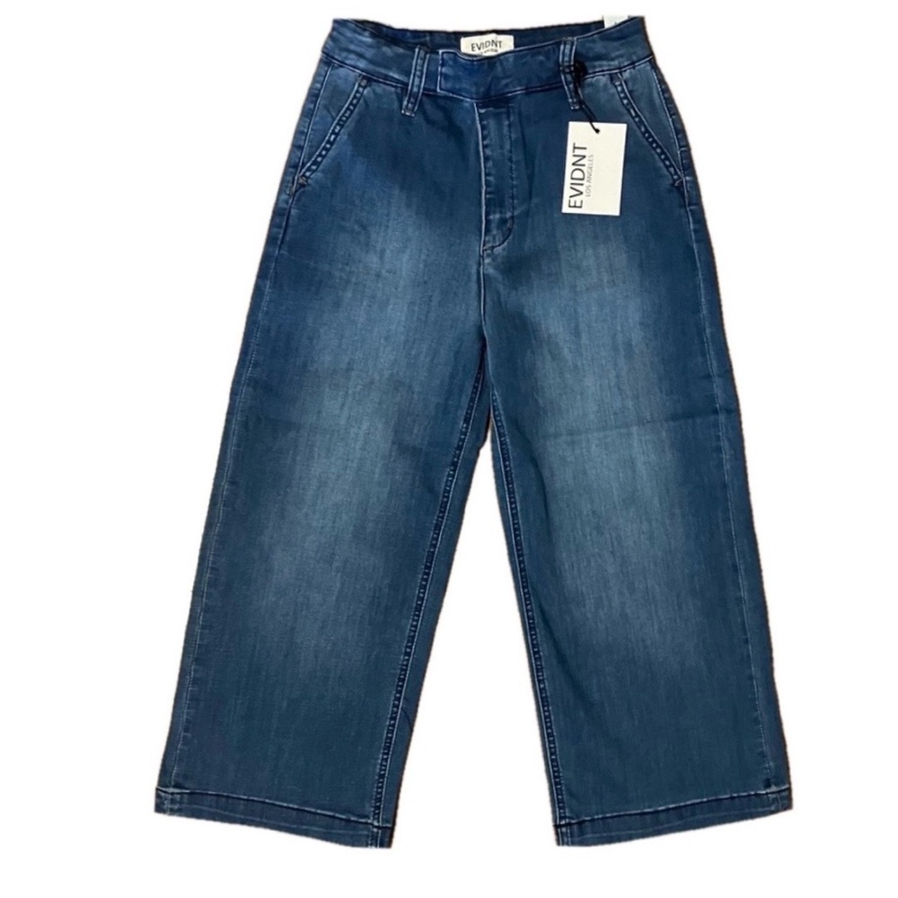 ANTHROPOLOGIE x Evidnt Y2K 1990s Wide Leg Malibu Luxury Denim Jeans‎ SZ 26